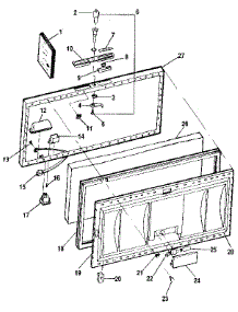 Door parts for Kenmore Freezer 253.9104583 (2539104583, 253 9104583) from AppliancePartsPros.com