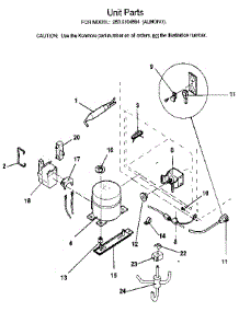 Unit parts for Kenmore Freezer 253.9104584 (2539104584, 253 9104584) from AppliancePartsPros.com
