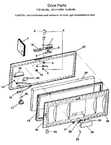 Door parts for Kenmore Freezer 253.9104584 (2539104584, 253 9104584) from AppliancePartsPros.com