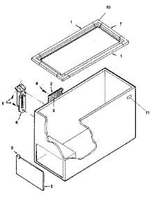 Unit parts for Kenmore Freezer 253.9105010 (2539105010, 253 9105010) from AppliancePartsPros.com
