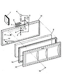 Lid parts for Kenmore Freezer 253.9105180 (2539105180, 253 9105180) from AppliancePartsPros.com
