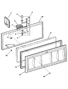 Lid parts for Kenmore Freezer 253.9108180 (2539108180, 253 9108180) from AppliancePartsPros.com