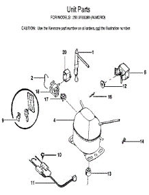 Unit parts for Kenmore Freezer 253.9133280 (2539133280, 253 9133280) from AppliancePartsPros.com