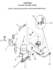 Unit parts for Kenmore Freezer 253.9133380 (2539133380, 253 9133380) from AppliancePartsPros.com