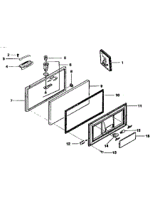 Door Parts parts for Kenmore Freezer 253.9133382 (2539133382, 253 9133382) from AppliancePartsPros.com