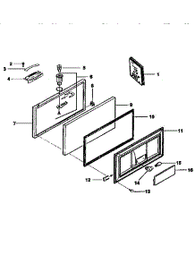 Door parts for Kenmore Freezer 253.9133383 (2539133383, 253 9133383) from AppliancePartsPros.com
