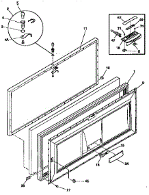 Door parts for Kenmore Freezer 253.9133583 (2539133583, 253 9133583) from AppliancePartsPros.com