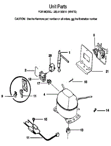 Unit parts for Kenmore Freezer 253.9135010 (2539135010, 253 9135010) from AppliancePartsPros.com