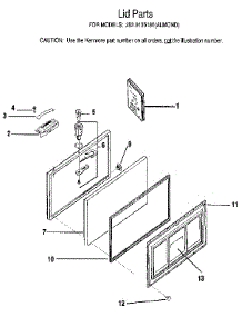 Lid parts for Kenmore Freezer 253.9135180 (2539135180, 253 9135180) from AppliancePartsPros.com