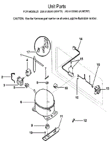 Unit parts for Kenmore Freezer 253.9135380 (2539135380, 253 9135380) from AppliancePartsPros.com