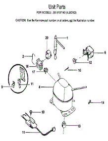 Unit parts for Kenmore Freezer 253.9137180 (2539137180, 253 9137180) from AppliancePartsPros.com