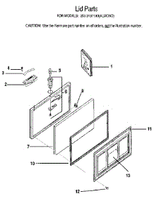Lid parts for Kenmore Freezer 253.9137180 (2539137180, 253 9137180) from AppliancePartsPros.com
