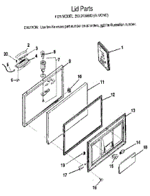 Lid parts for Kenmore Freezer 253.9138580 (2539138580, 253 9138580) from AppliancePartsPros.com