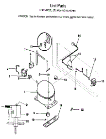 Unit parts for Kenmore Freezer 253.9138580 (2539138580, 253 9138580) from AppliancePartsPros.com