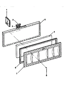 Lid parts for Kenmore Freezer 253.9153110 (2539153110, 253 9153110) from AppliancePartsPros.com