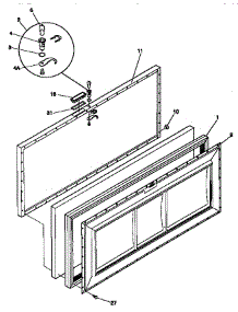 Door parts for Kenmore Freezer 253.9153210 (2539153210, 253 9153210) from AppliancePartsPros.com