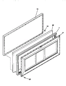 Door parts for Kenmore Freezer 253.9155011 (2539155011, 253 9155011) from AppliancePartsPros.com