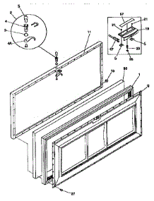 Door parts for Kenmore Freezer 253.9155110 (2539155110, 253 9155110) from AppliancePartsPros.com