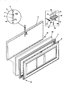 Door parts for Kenmore Freezer 253.9155111 (2539155111, 253 9155111) from AppliancePartsPros.com