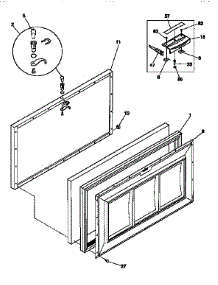 Door parts for Kenmore Freezer 253.9155112 (2539155112, 253 9155112) from AppliancePartsPros.com