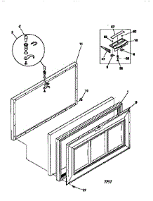 Door parts for Kenmore Freezer 253.9155113 (2539155113, 253 9155113) from AppliancePartsPros.com