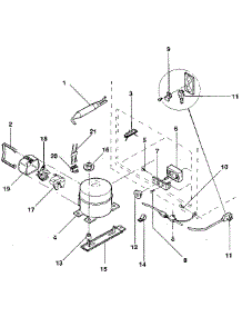 Unit parts for Kenmore Freezer 253.9156281 (2539156281, 253 9156281) from AppliancePartsPros.com