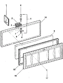 Lid parts for Kenmore Freezer 253.9156281 (2539156281, 253 9156281) from AppliancePartsPros.com
