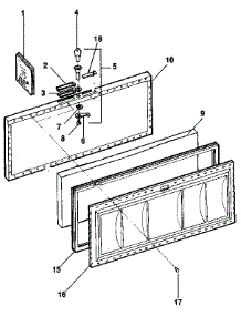 Lid parts for Kenmore Freezer 253.9156282 (2539156282, 253 9156282) from AppliancePartsPros.com