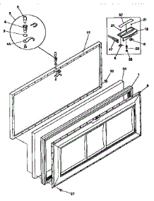 Door parts for Kenmore Freezer 253.9157110 (2539157110, 253 9157110) from AppliancePartsPros.com