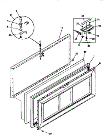 Door parts for Kenmore Freezer 253.9157111 (2539157111, 253 9157111) from AppliancePartsPros.com