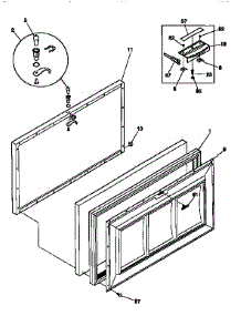 Door parts for Kenmore Freezer 253.9157112 (2539157112, 253 9157112) from AppliancePartsPros.com