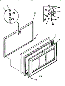 Door parts for Kenmore Freezer 253.9157113 (2539157113, 253 9157113) from AppliancePartsPros.com