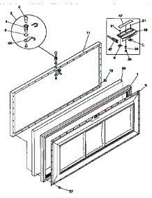 Door parts for Kenmore Freezer 253.9159110 (2539159110, 253 9159110) from AppliancePartsPros.com