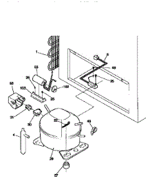 Unit Parts parts for Kenmore Freezer 253.9159111 (2539159111, 253 9159111) from AppliancePartsPros.com