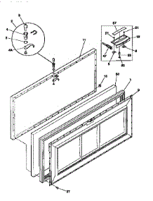 Door parts for Kenmore Freezer 253.9159111 (2539159111, 253 9159111) from AppliancePartsPros.com