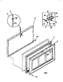 Door parts for Kenmore Freezer 253.9159113 (2539159113, 253 9159113) from AppliancePartsPros.com