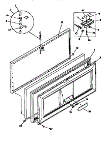 Door parts for Kenmore Freezer 253.9163110 (2539163110, 253 9163110) from AppliancePartsPros.com