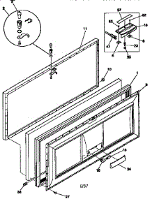 Door parts for Kenmore Freezer 253.9163111 (2539163111, 253 9163111) from AppliancePartsPros.com