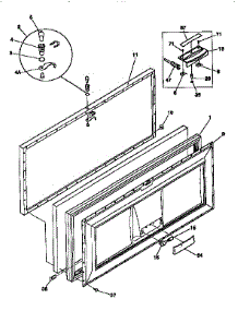 Door parts for Kenmore Freezer 253.9163210 (2539163210, 253 9163210) from AppliancePartsPros.com