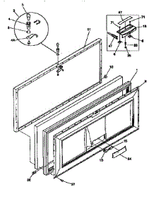 Door parts for Kenmore Freezer 253.9165110 (2539165110, 253 9165110) from AppliancePartsPros.com