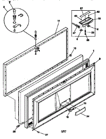 Door parts for Kenmore Freezer 253.9165111 (2539165111, 253 9165111) from AppliancePartsPros.com