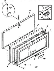 Door parts for Kenmore Freezer 253.9165511 (2539165511, 253 9165511) from AppliancePartsPros.com