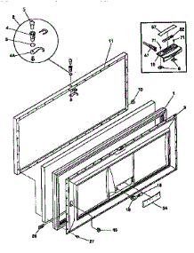 Door parts for Kenmore Freezer 253.9168510 (2539168510, 253 9168510) from AppliancePartsPros.com