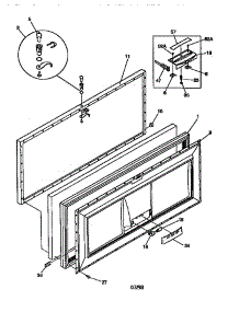 Door parts for Kenmore Freezer 253.9183210 (2539183210, 253 9183210) from AppliancePartsPros.com