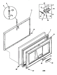 Door parts for Kenmore Freezer 253.9183211 (2539183211, 253 9183211) from AppliancePartsPros.com