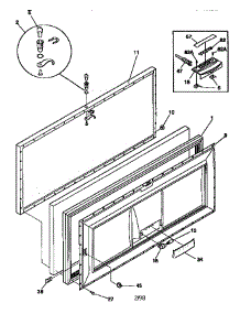 Door parts for Kenmore Freezer 253.9183510 (2539183510, 253 9183510) from AppliancePartsPros.com