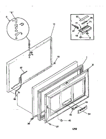 Door parts for Kenmore Freezer 253.9183511 (2539183511, 253 9183511) from AppliancePartsPros.com