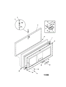 Door parts for Kenmore Freezer 253.9183512 (2539183512, 253 9183512) from AppliancePartsPros.com