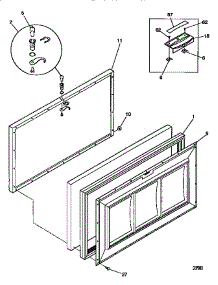 Door parts for Kenmore Freezer 253.9185110 (2539185110, 253 9185110) from AppliancePartsPros.com