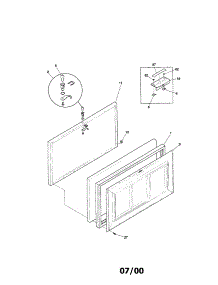 Door parts for Kenmore Freezer 253.9185112 (2539185112, 253 9185112) from AppliancePartsPros.com